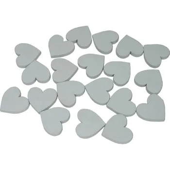 Dekorace srdce bílá 20 ks 3001917
