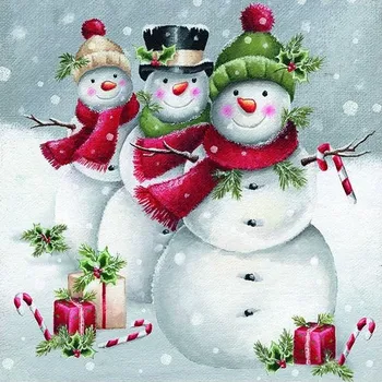 Vánoční ubrousky Sněhuláci 3500028