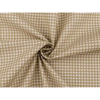 Bavlněná látka / plátno mini káro, barva 5 (13) béžová
