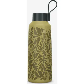 Láhev QUECHUA Turistická nerezová šroubovací láhev 100 1 l ŽLUTÁ