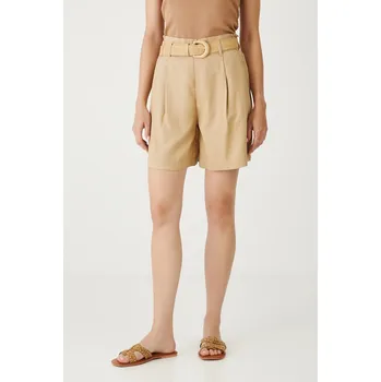 Dámské kraťasy Kraťasy Medicine dámské, béžová barva, high waist RS25.SZDB07 08X, vel. XXL