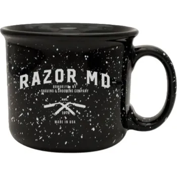 Razor MD černý keramický hrnek na holení