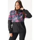 Dámská softshellová bunda s fleecem Street, Černá, Kouzelné květiny Velikost: XL