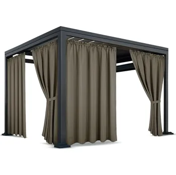 Sprchový závěs Zahradní závěs do altánku na tunel ZMOT - 04 hnědý Rozměr závěsu: 155x220cm