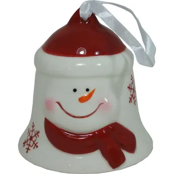 Vánoční dekorace Goba s.r.o. 3003375 vánoční zvonek 8 cm bílá