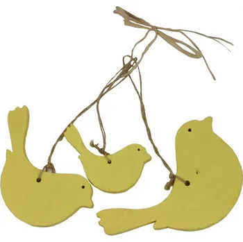 Velikonoční dekorace Dekorace dřevěná Ptáčci 3 ks 2001310