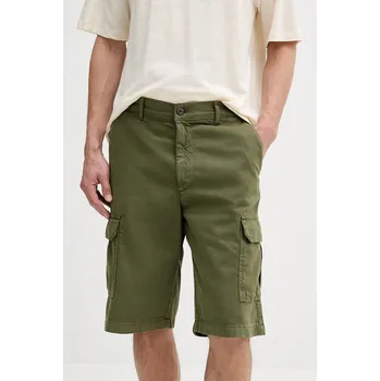 Pánské kraťasy Šortky s příměsí lnu United Colors of Benetton pánské, zelená barva, 4V3EU900V 91X, vel. 48