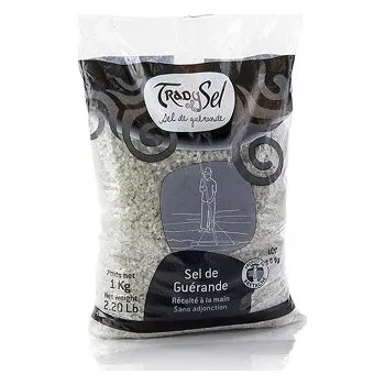 Kuchyňská sůl Bosfood Mořská sůl hrubá, šedá, vlhká Guerande - Francie, TradySel 1kg