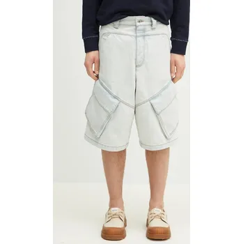Pánské kraťasy Džínové šortky Marcelo Burlon Bleach Dnm Wide Cargo Shorts Light Blue CMYC003S25DEN0014000 modrá 05X, vel. L