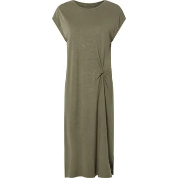 Dámské šaty esmara® Dámské lněné šaty v midi délce, s viskózou (khaki, M(40/42))