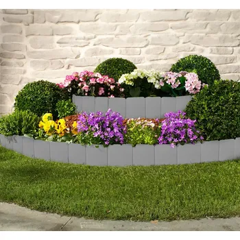 Zahradní obrubník RUCO Zahradní palisáda, hladká, světle šedá, 10 ks 491671