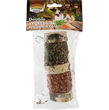 Krmivo pro hlodavce Pochoutka Nature Land Nibble válec dva druhy zeleniny 160g