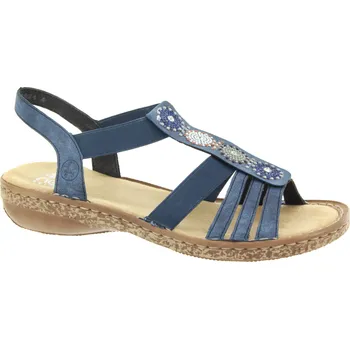 Dámské sandále RIEKER Dámské modré sandály 628G9-16-355 Velikost 40