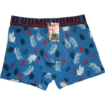 Pánské kalhoty Pánské trenýrky, boxerky UOMO KLASICKÉ 6702 šedomodrá 752/22