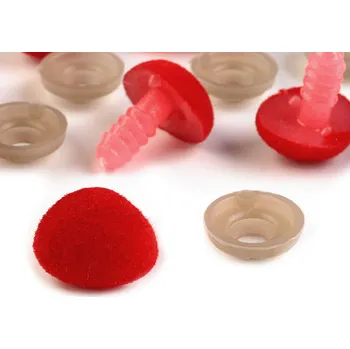 Čumák sametový s pojistkou 11x14 mm, malé, 3 červená jahoda