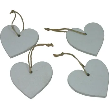 Dekorace závěsné srdce 5,5 cm - 4 ks 3001414