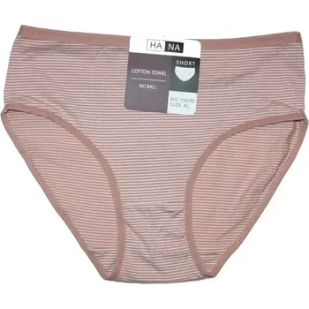 Dámské kalhoty Dámské kalhotky do pasu proužek 70030 čoko 607-12