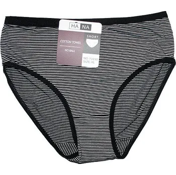 Dámské kalhotky do pasu proužek 70030 černé