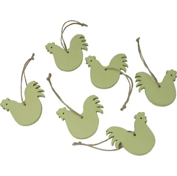 Velikonoční dekorace Dekorace závěsná Kohoutci - 6 ks 4000202