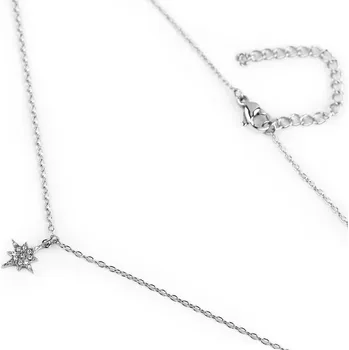 Náhrdelník Náhrdelník z nerezové oceli hvězda, barva stříbrná