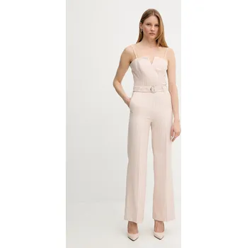 Dámský overall Overal Morgan PIVI.F béžová barva, s výstřihem do v, PIVI.F 02X, vel. 36