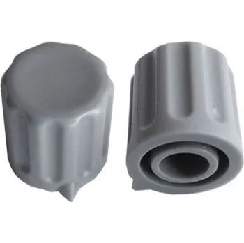 vypínač Přístrojový knoflík KP1406, 14x15mm, hřídel 6mm, šedý s šipkou