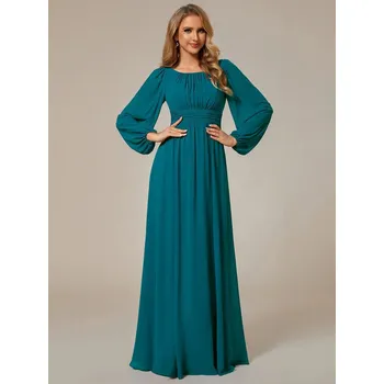 Dámské šaty Ever Pretty elegantní modrozelené šaty 0106 Velikost: 4XL / 48 / 16 / 20