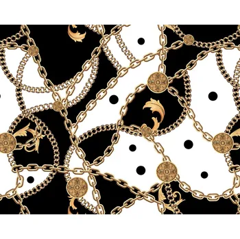 Balící papír Dárkový balicí papír FLORENTIA 70x100 cm - zlatý řetízek