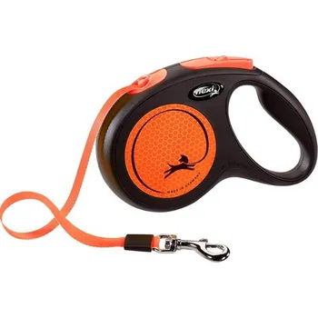 Vodítko pro psa Flexi New Neon M pásek 5 m oranžové 25 kg