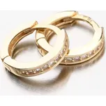 Dětské náušničky bílé zlato 585 zirkon kroužky 52GZ-3342ZRB