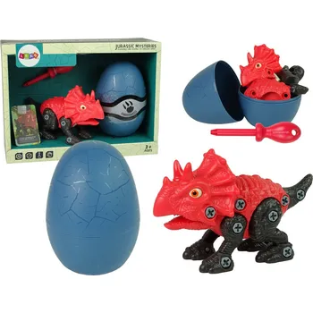 LEAN Toys Sada Dinosaur Triceratops se šroubovákem na vejce
