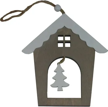 Vánoční dekorace Dekorace závěsná domeček stromek 3001109