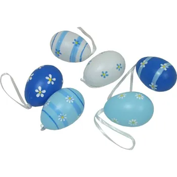 Velikonoční dekorace Vejce plastová modrý mix 4000541