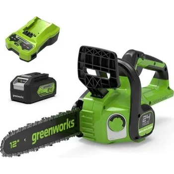 Nabíječka autobaterie 24V Greenworks GD24CS30K4 nabíječka sady řetězové pily + 4Ah baterie + DOPRAVA ZDARMA