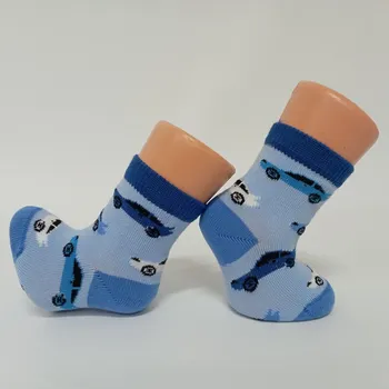 Trepon Dětské bavlněné ponožky AUTA Barva: světle modrá, Velikost: 16 - 18 (24-27)