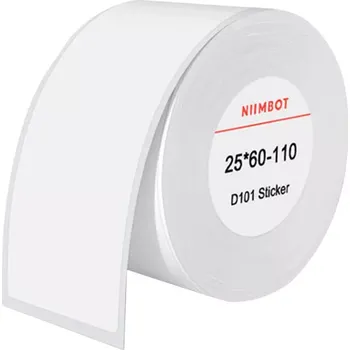 Samolepící etiketa Nimbot T25*60-110 Termální štítky samolepky 25x60 mm bílé 110 ks