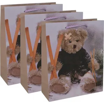 Dárková taška 3ks Dárkových tašek - Medvídek S 8610006