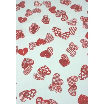 Dárková taška Sáček průhledný 20*35 cm Srdce červené 10ks 8793103