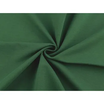 Teplákovina bavlněná nepočesaná jednobarevná, barva 6 (028) zelená