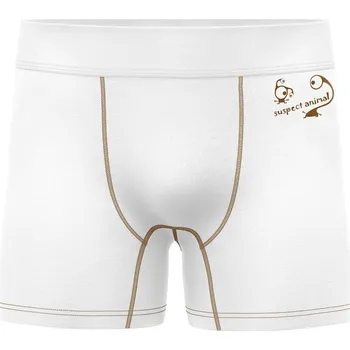 Dětské funkční trenýrky KEEP CALM bílá Bamboo Ultra - Hnědá / 120