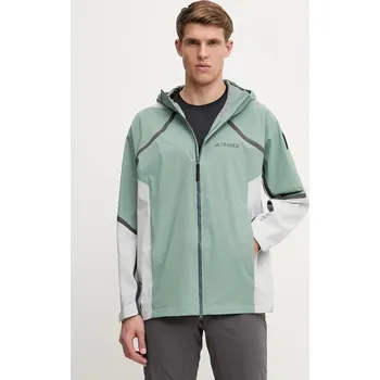 Pánská větrovka Nepromokavá bunda adidas TERREX x National Geographic JD5835 zelená 97X, vel. XL
