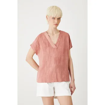 Dámská halenka Halenka s lněnou směsí Medicine dámská, oranžová barva, hladká RS25.BKDA04 24X, vel. S