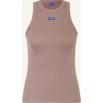 Hugo Dámský Top Easy Tank, hnědá, 34