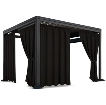 Sprchový závěs Zahradní závěs do altánku na tunel ZMOT - 11 černý Rozměr závěsu: 155x200cm