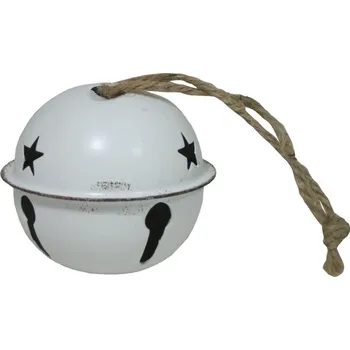 Vánoční dekorace Rolnička bílá L 6,5cm 3001708