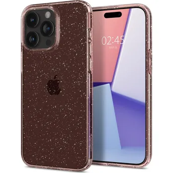 Pouzdro na mobilní telefon Kryt na mobil Spigen Liquid Crystal Glitter Rose Quartz iPhone 15 Pro Max
