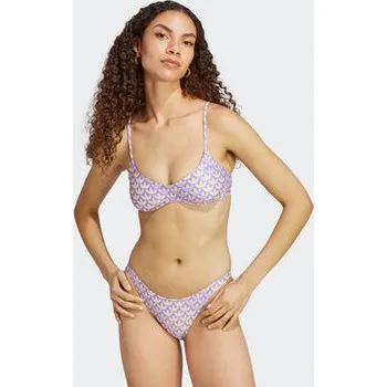 Dámské plavky adidas Vrchní část bikin Originals Monogram Swim Top H49589 Fialová M