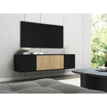 Televizní stolek Závěsný televizní stolek Ross 140 cm - Černá/Artisan
