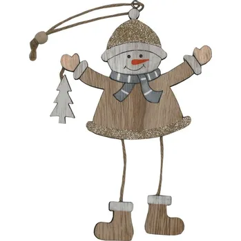Vánoční dekorace Dekorace závěsný sněhulák 17cm 3001024