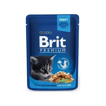 Krmivo pro kočku Brit Premium Cat kapsička s kuřecím ve šťávě pro koťata 100g